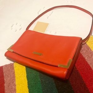 {Michael Kors} Red Clutch with Shoulder Strap